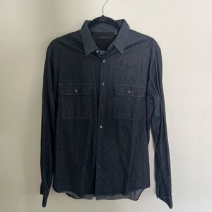 Sleek Theory button down. Slim fit with movement in material. Dress up or down